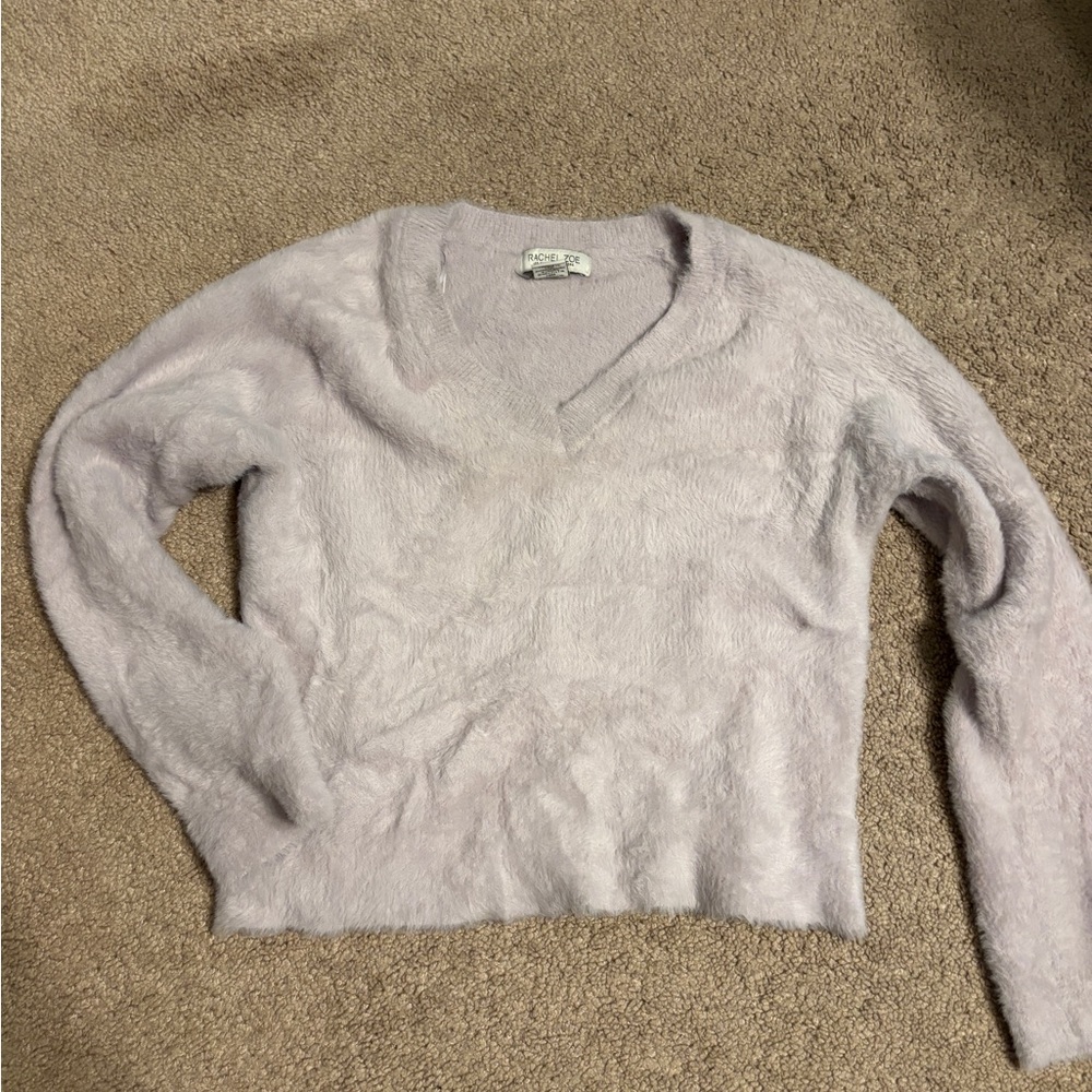 Rachel Zoe Light Purple V-Neck Sweater